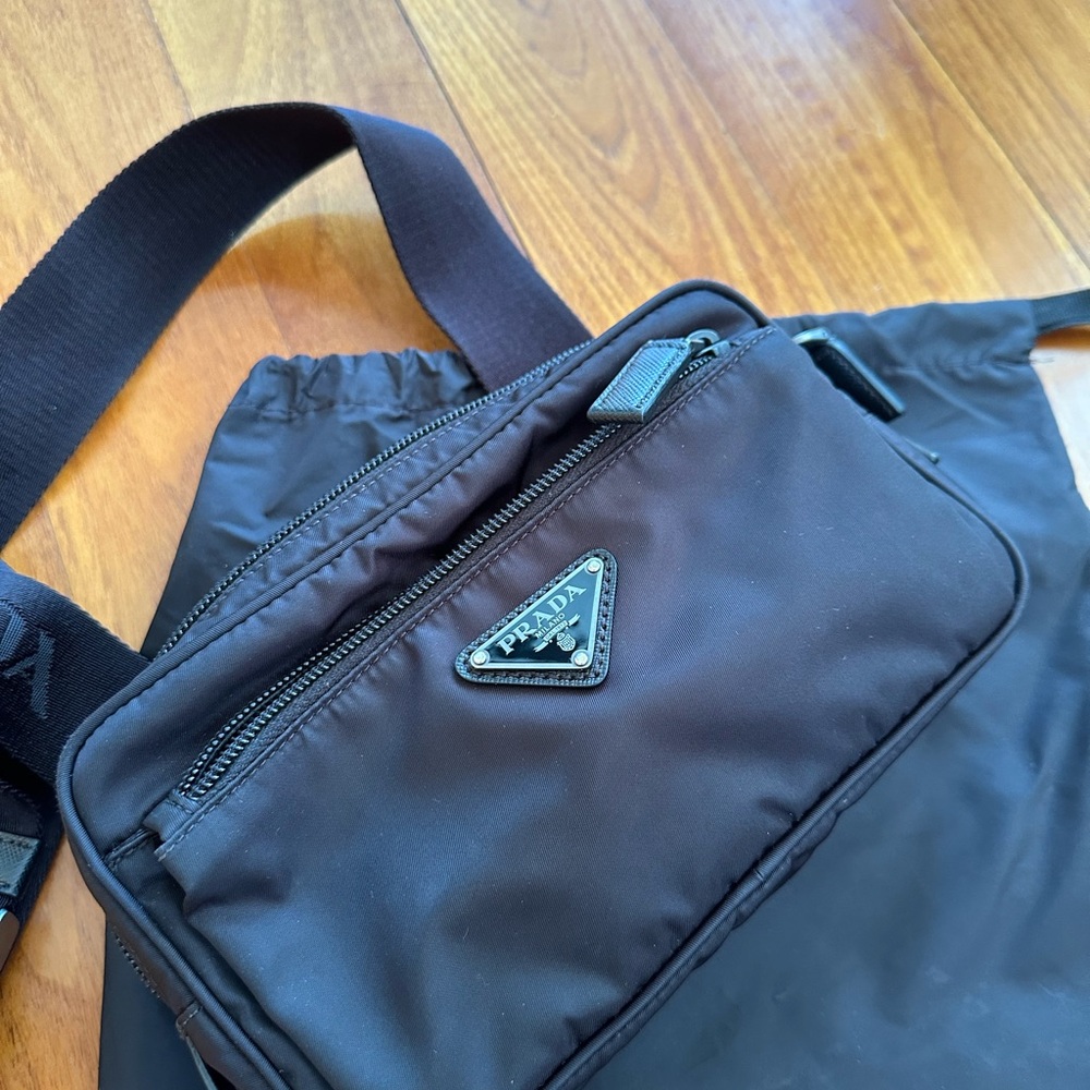 Prada Black Belt/Sling Bag